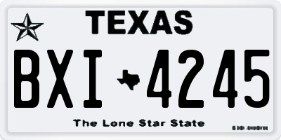 TX license plate BXI4245