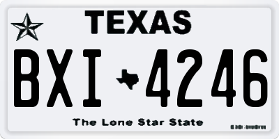 TX license plate BXI4246