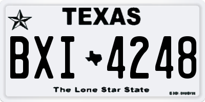 TX license plate BXI4248