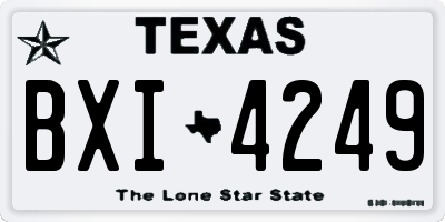 TX license plate BXI4249