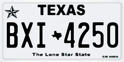 TX license plate BXI4250