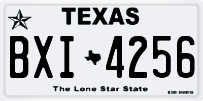 TX license plate BXI4256