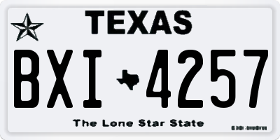 TX license plate BXI4257