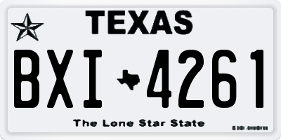TX license plate BXI4261