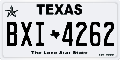 TX license plate BXI4262