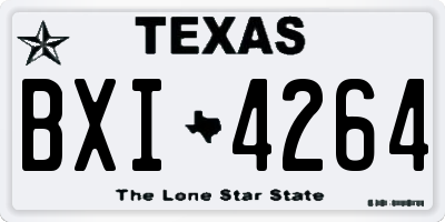 TX license plate BXI4264