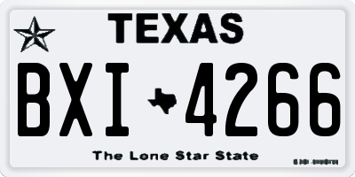TX license plate BXI4266