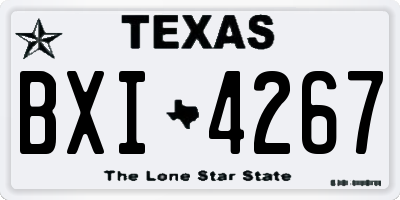 TX license plate BXI4267