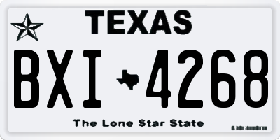 TX license plate BXI4268