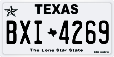 TX license plate BXI4269