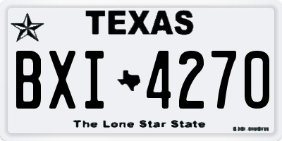 TX license plate BXI4270