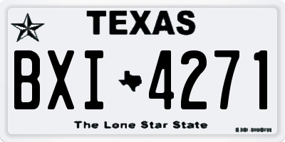 TX license plate BXI4271