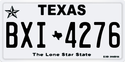 TX license plate BXI4276
