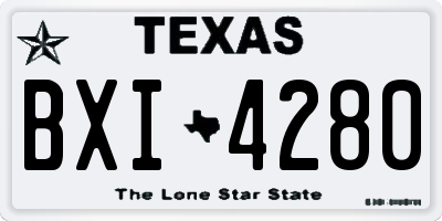 TX license plate BXI4280