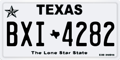 TX license plate BXI4282