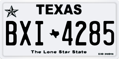 TX license plate BXI4285