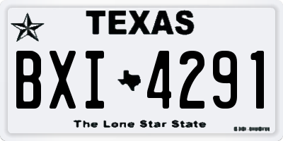 TX license plate BXI4291
