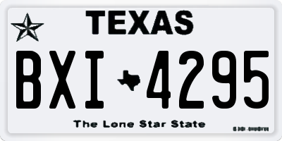 TX license plate BXI4295