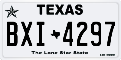 TX license plate BXI4297