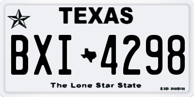 TX license plate BXI4298