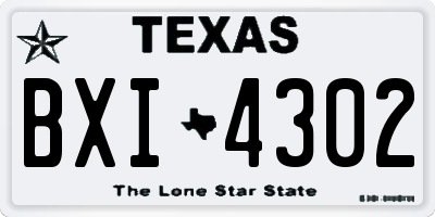 TX license plate BXI4302