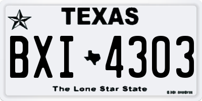 TX license plate BXI4303