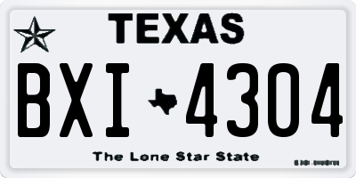 TX license plate BXI4304