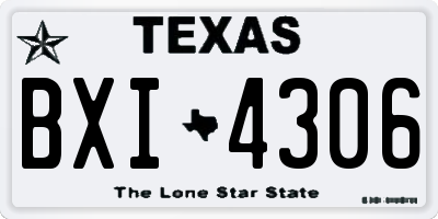 TX license plate BXI4306