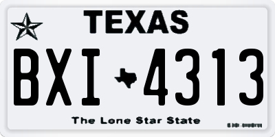 TX license plate BXI4313