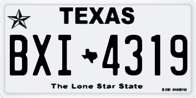 TX license plate BXI4319