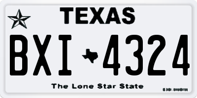 TX license plate BXI4324