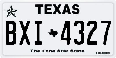 TX license plate BXI4327