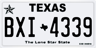TX license plate BXI4339