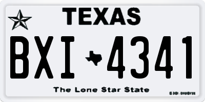 TX license plate BXI4341