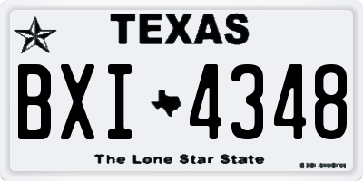 TX license plate BXI4348