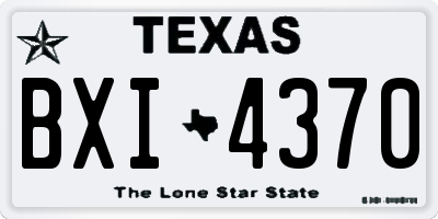 TX license plate BXI4370