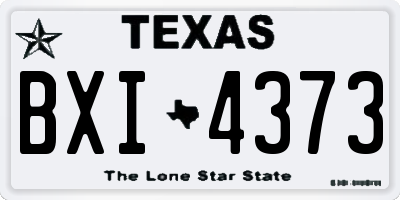 TX license plate BXI4373