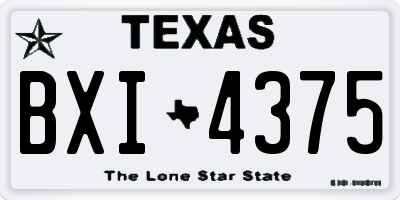 TX license plate BXI4375