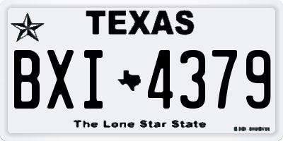 TX license plate BXI4379