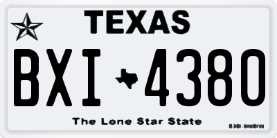 TX license plate BXI4380
