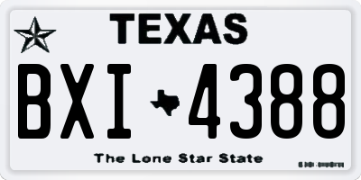 TX license plate BXI4388