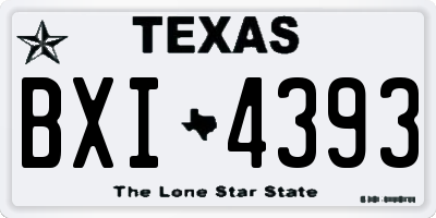 TX license plate BXI4393