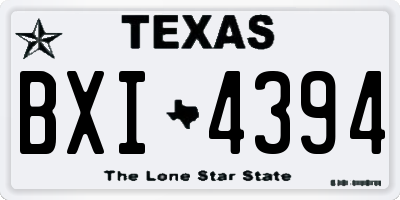 TX license plate BXI4394