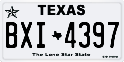TX license plate BXI4397