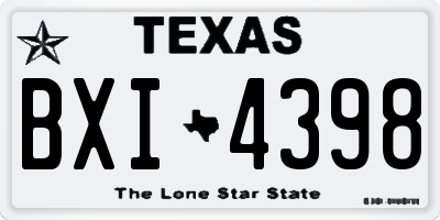 TX license plate BXI4398