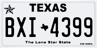 TX license plate BXI4399