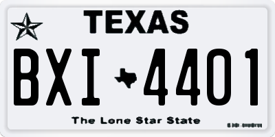 TX license plate BXI4401