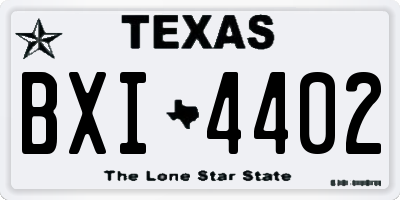 TX license plate BXI4402