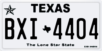 TX license plate BXI4404