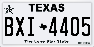 TX license plate BXI4405